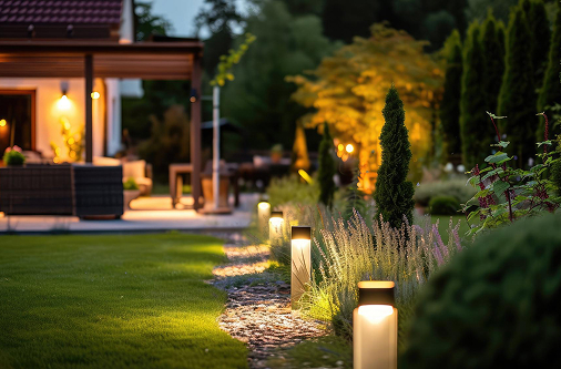 proyecto electricidad en jardín de Culleredo por luz da terra