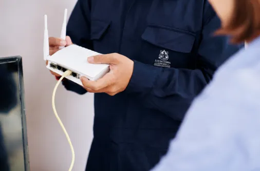 instalación wifi realizada por luz da terra en Oleiros